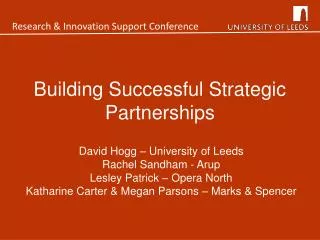 Building Successful Strategic Partnerships