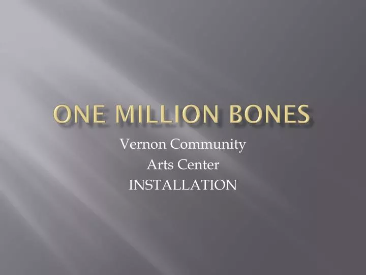 one million bones