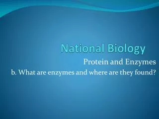 National Biology