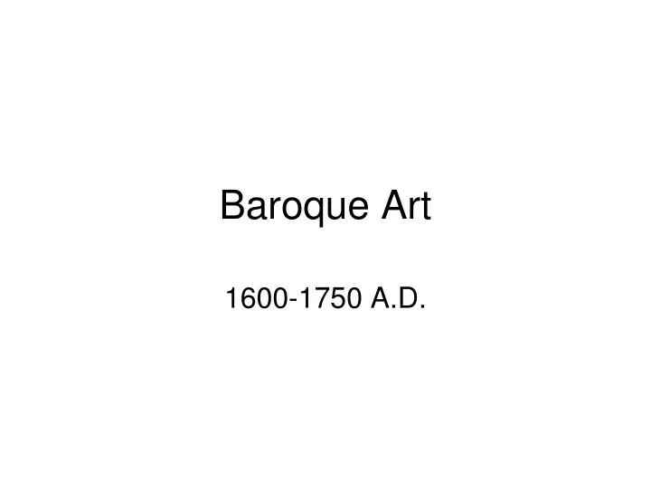 baroque art