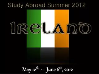 Study Abroad Summer 2012