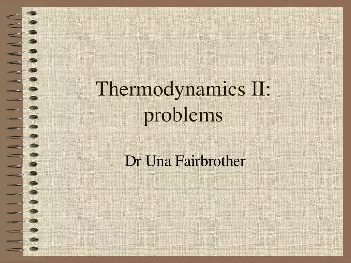 thermodynamics ii problems