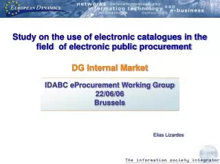 IDABC eProcurement Working Group 22/06/06 Brussels