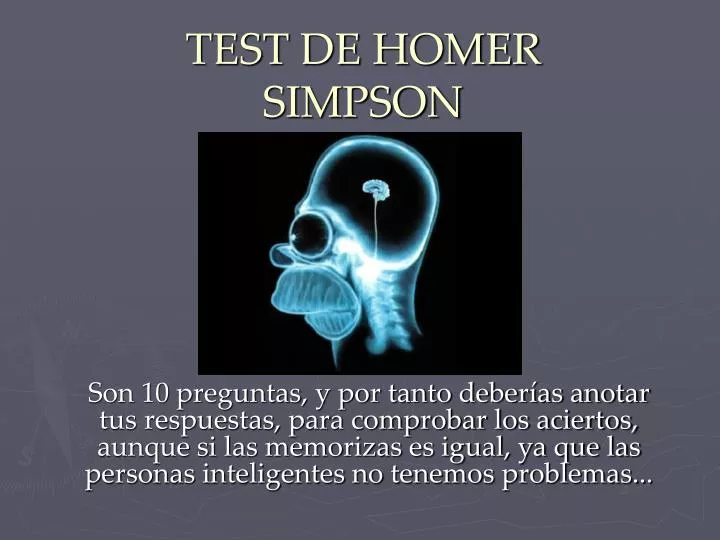 test de homer simpson