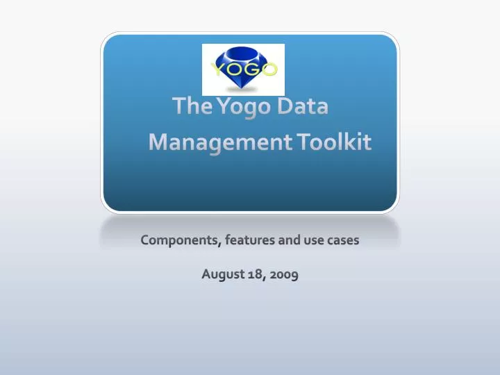 the yogo data management toolkit