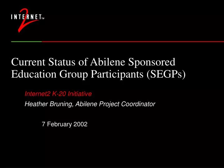 current status of abilene sponsored education group participants segps