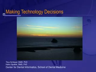 Making Technology Decisions