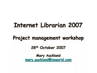 Internet Librarian 2007