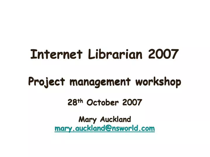 internet librarian 2007