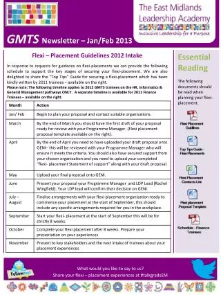 GMTS Newsletter – Jan/Feb 2013
