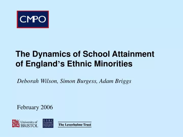 the dynamics of school attainment of england s ethnic minorities