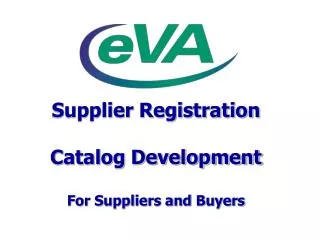 Supplier Registration Catalog Development For Suppliers and Buyers