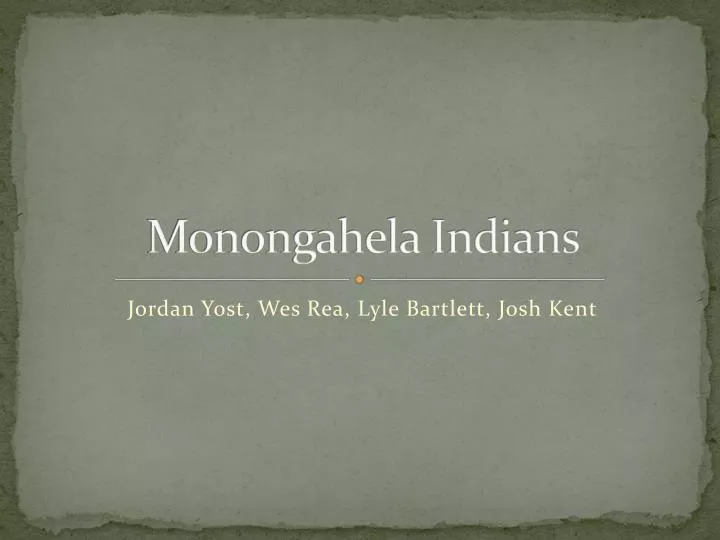 monongahela indians