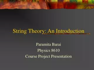 String Theory: An Introduction