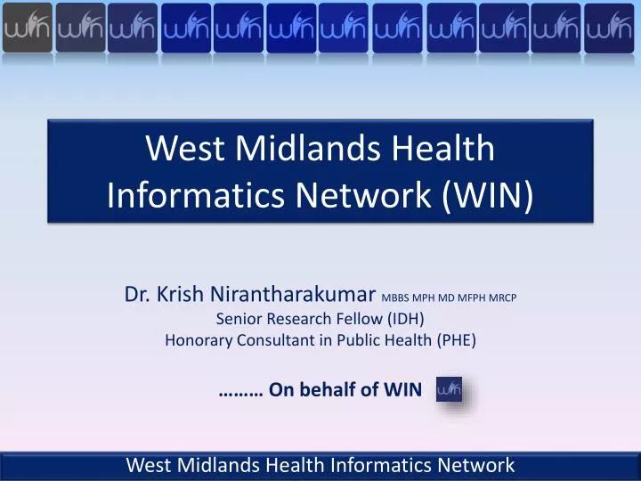 west midlands health informatics network win