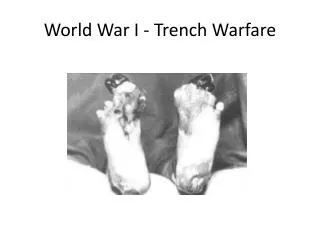 World War I - Trench Warfare