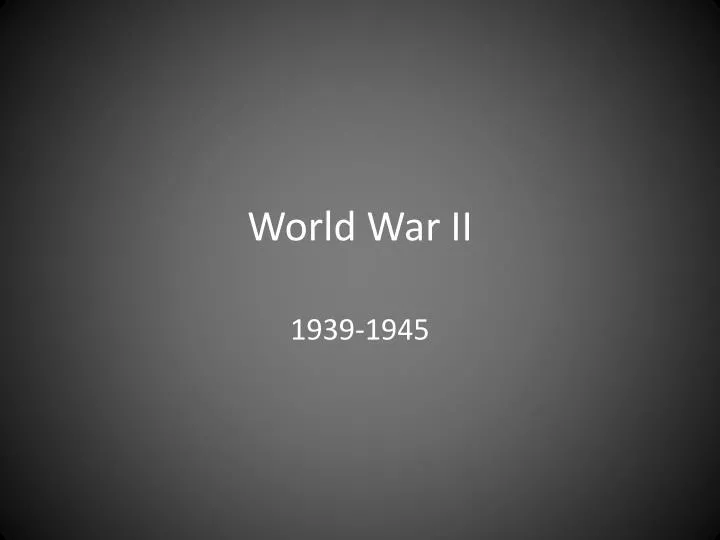 world war ii