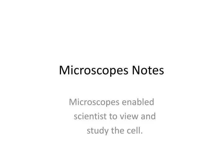 microscopes notes