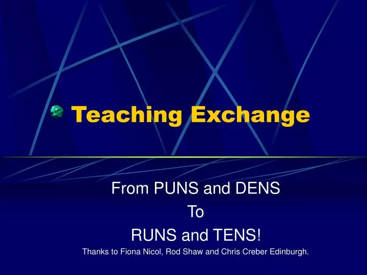 teaching exchange