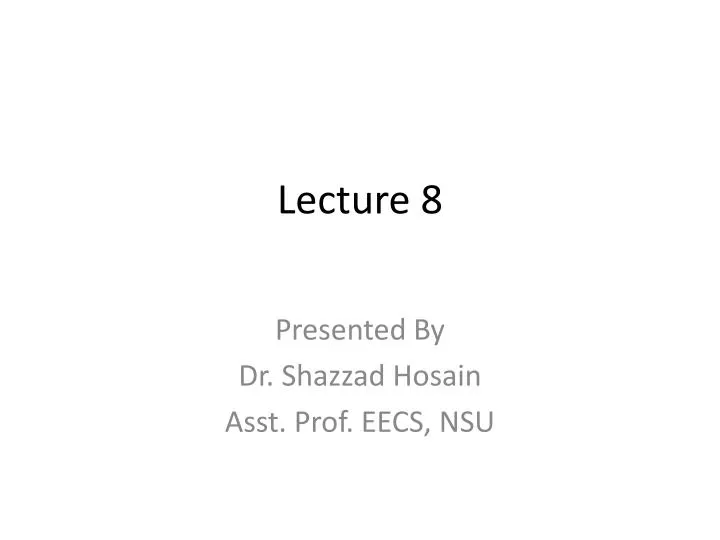 lecture 8