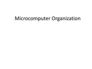 Microcomputer Organization