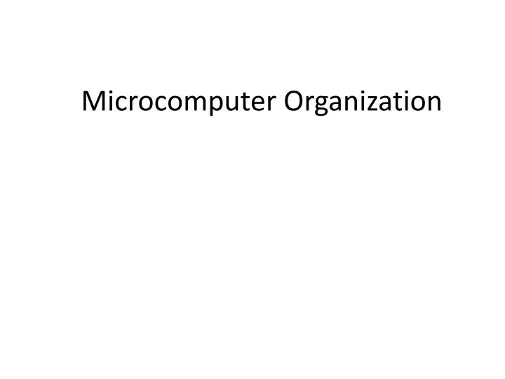 microcomputer organization