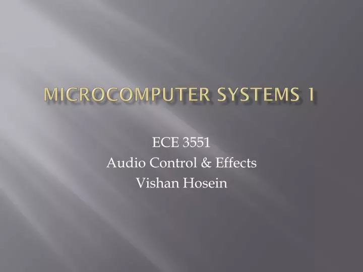 microcomputer systems 1