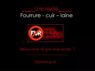une r alit fourrure cuir laine