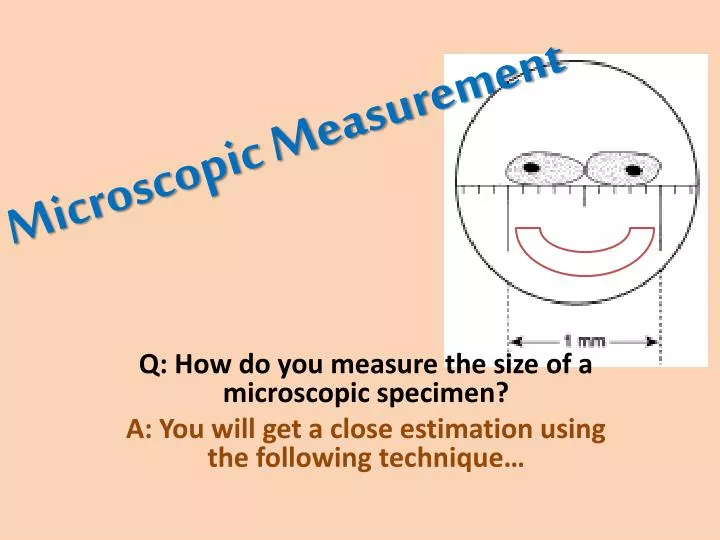 microscopic measurement