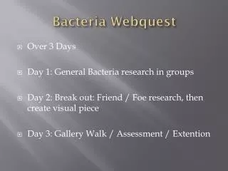Bacteria Webquest