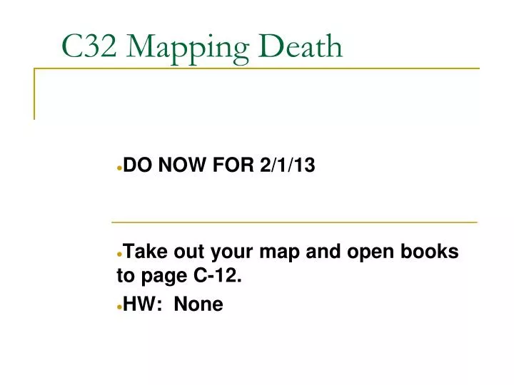 c32 mapping death