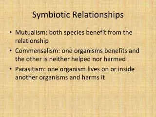 symbiotic relationships