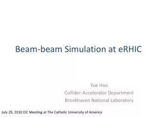 Beam-beam Simulation at eRHIC