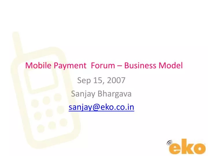 mobile payment forum business model