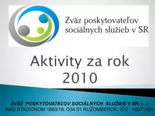 Aktivity za rok 2010