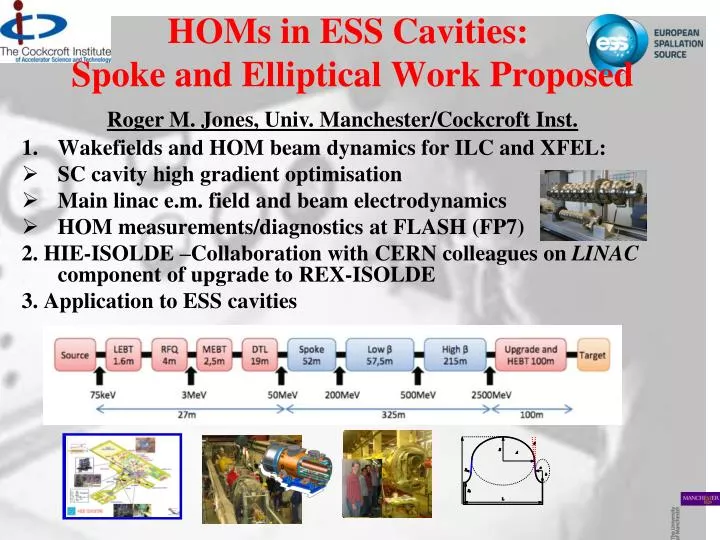 homs in ess cavities spoke and elliptical work proposed