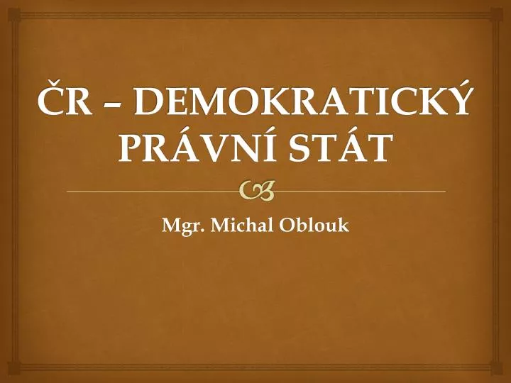 r demokratick pr vn st t