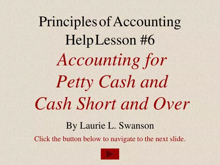 accounting for petty cash and cash short and over