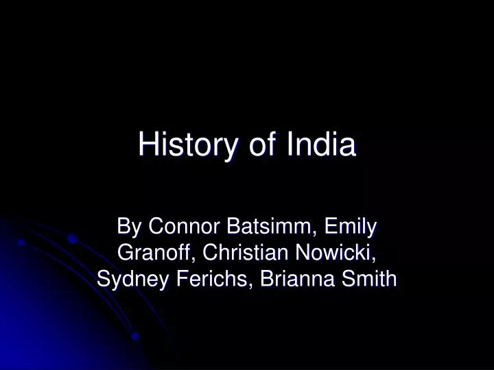 history of india