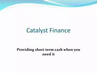 Catalyst Finance
