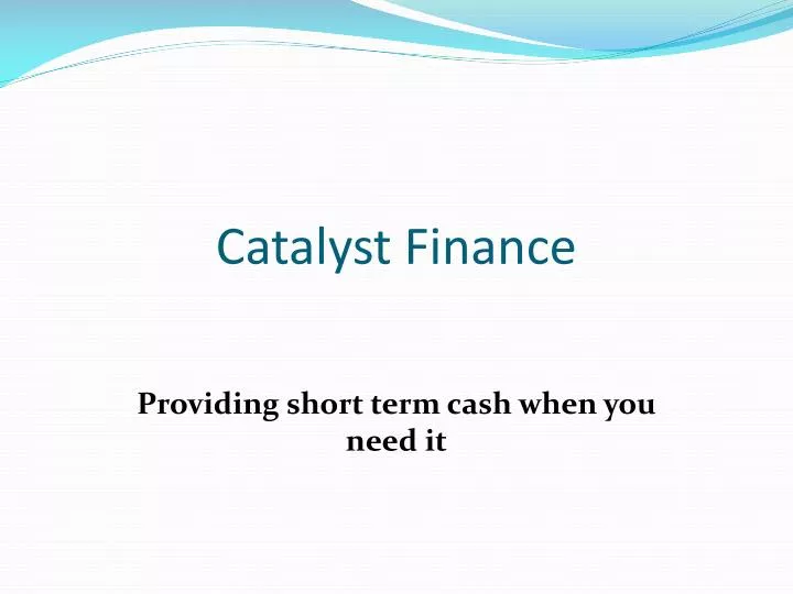 catalyst finance