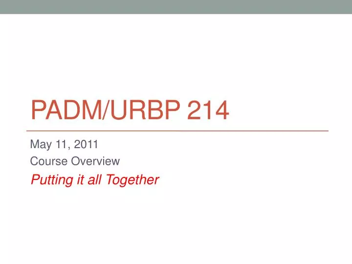 padm urbp 214