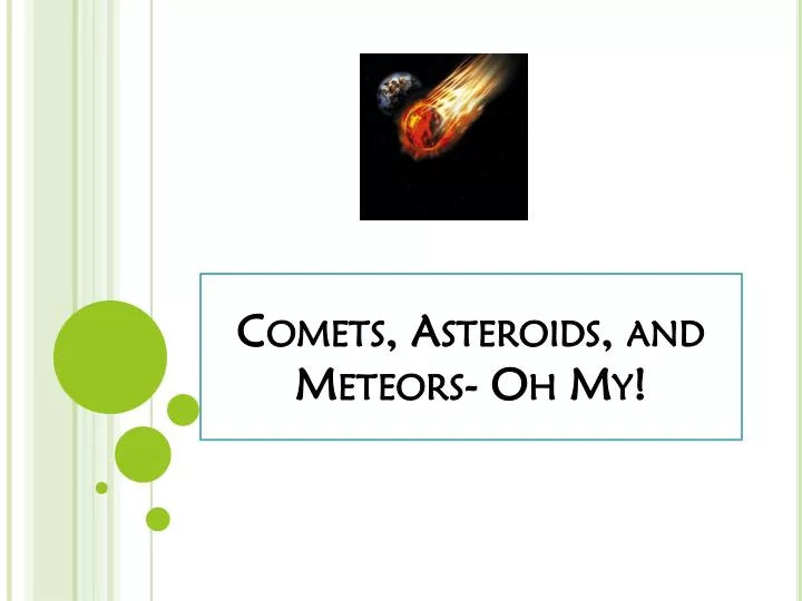 comets asteroids and meteors oh my