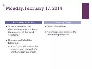 Monday, February 17, 2014