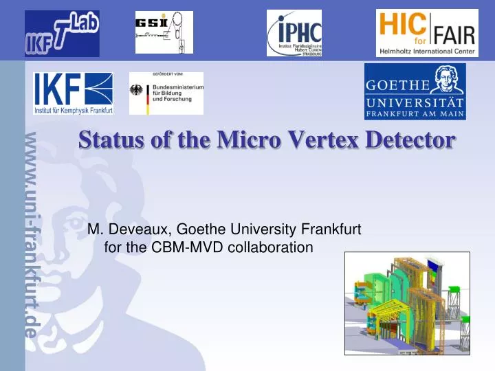 status of the micro vertex detector