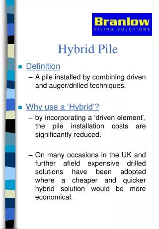 Hybrid Pile