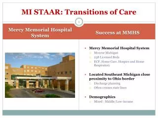 MI STAAR: Transitions of Care