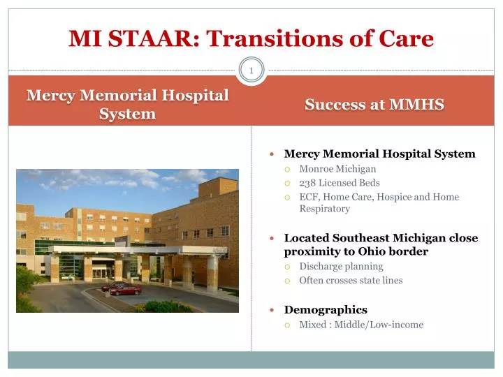 mi staar transitions of care