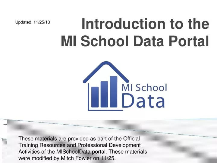 introduction to the mi school data portal