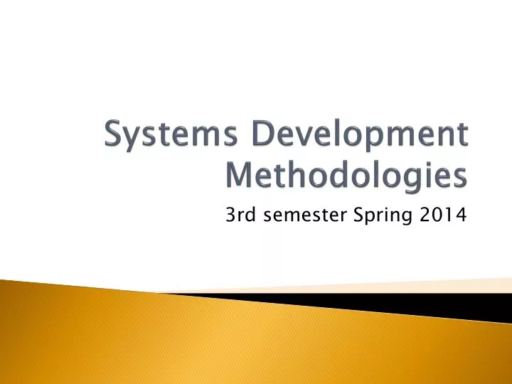 systems development methodologies